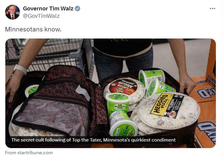 Governor Walz Tweet