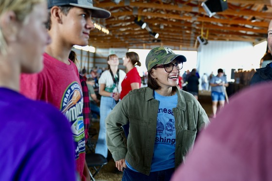 Lt. Governor Flanagan speaks with family farmers