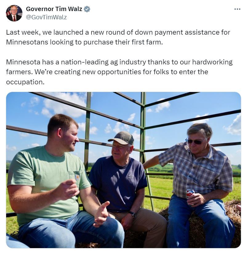 Governor Walz announces down-payment assistance program for emerging farmers