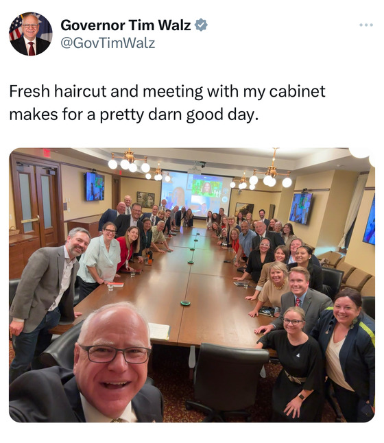 Governor Walz Meets with his Cabinet