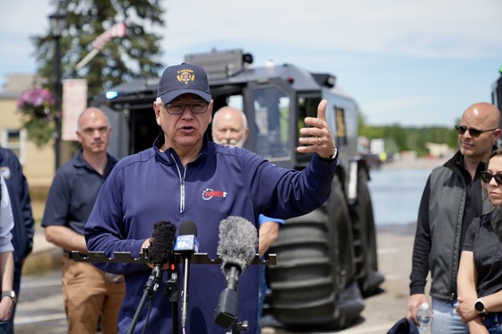 Governor Walz Surveys Flooding in Northern Minnesota