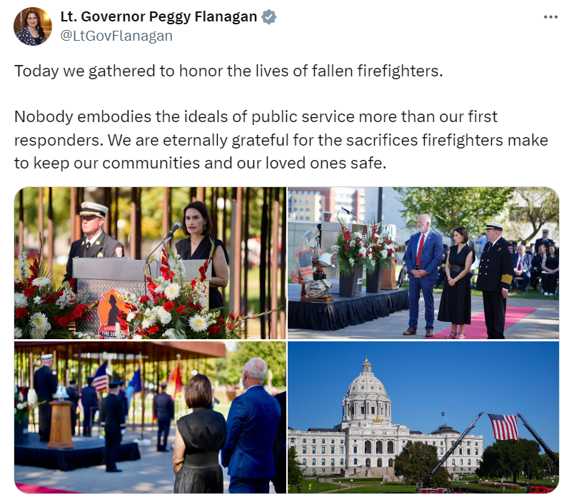 Lt. Governor Flanagan honors Fallen Firefighters Memorial Day at the Capitol