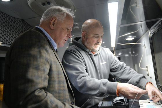 Governor Walz tours broadband provider BevComm's facility in Southern Minnesota