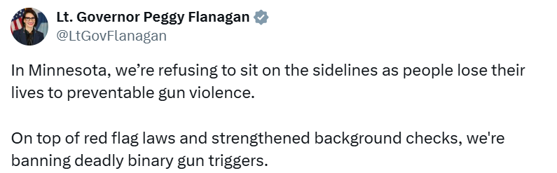 Lt. Governor Flanagan highlights law banning binary triggers