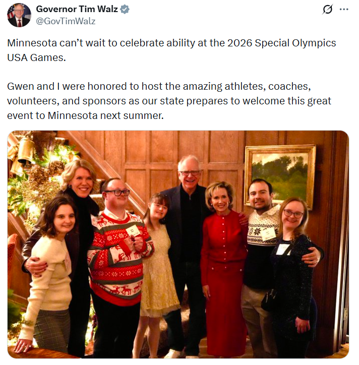 Governor Walz hosts athletes and volunteers ahead of the 2026 Special Olympics USA Games