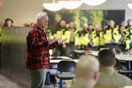 Governor Walz thanked DNR Conservation Officers and Minnesota State Troopers on Friday