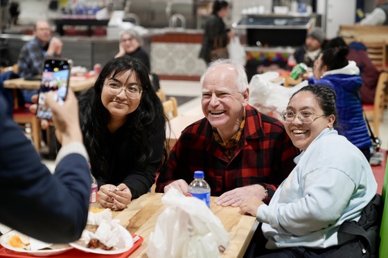 Governor Walz greets Minnesotans at Lomabonita Market in Richfield