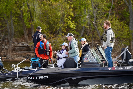 Governor Walz fishes on the St. Croix