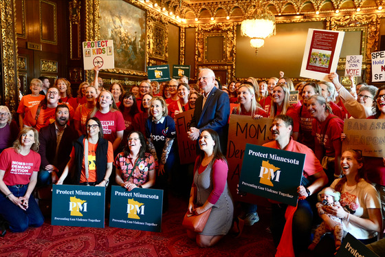 Governor Walz joins Minnesotans to rally for comprehensive gun violence prevention legislation at the Capitol