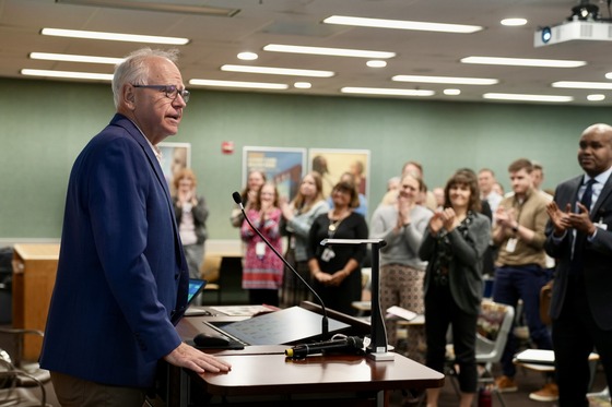 Governor Walz greets HCMC employees