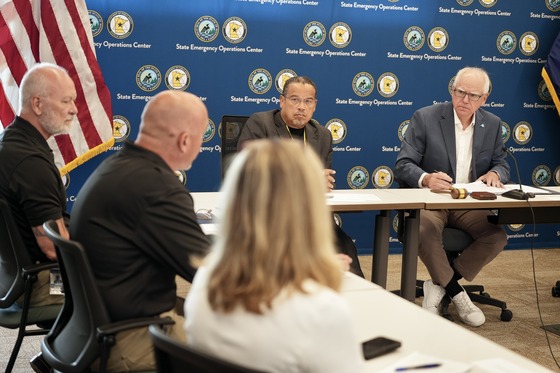 Governor Walz receives briefing on Wildfires in northern Minnesota