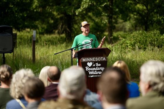 Governor Walz speaks about his executive order at Belwin Conservancy