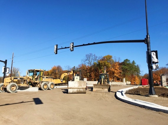 Bridge construction continues