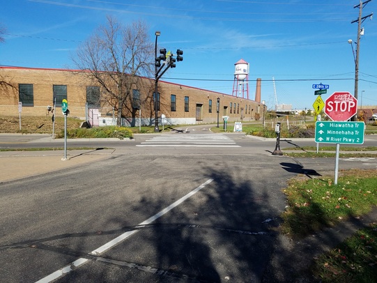 Current greenway crossing at E 28th Street