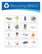 Youth recycling education kit recycling bingo
