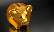 Photo of a gold-colored piggy bank