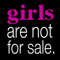 Graphic "Girls are not for sale."