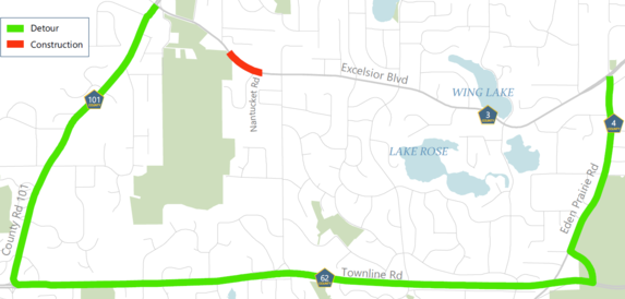 Excelsior Boulevard detour