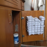 Rack of reusable paper towels