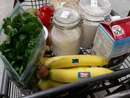 Low-waste grocery shopping cart