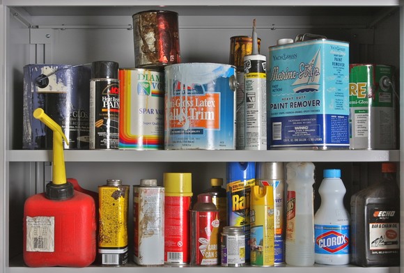 Shelf of hazardous products