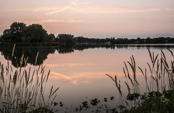 Lake in Robbinsdale at sunset