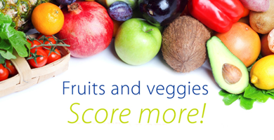 Fruits and veggies: Score more! logo