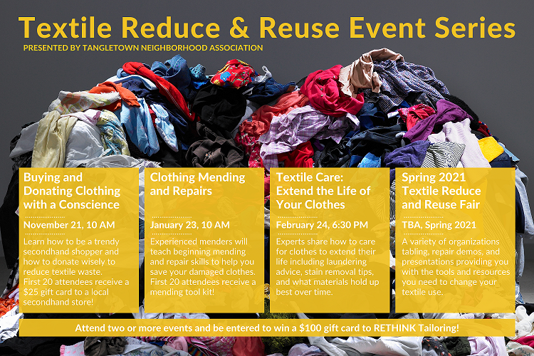 Textile reduce and reuse event series information