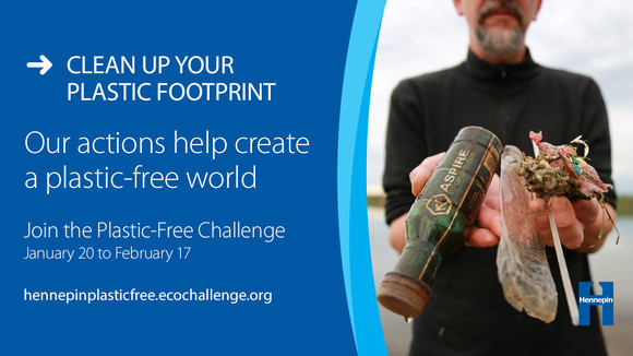 Join the Plastic-Free Challenge graphic - reduce your plastic footprint