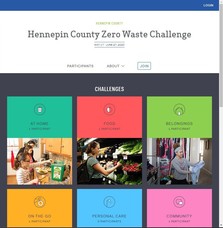 Screenshot of the online Zero Waste Challenge