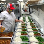 Meals being prepared in bulk