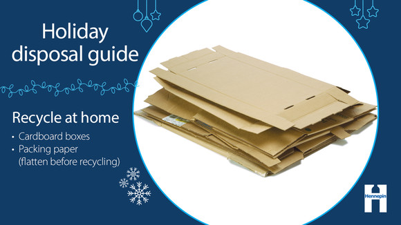 Recycle at home cardboard and packing paper