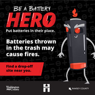 Battery recycling campaign graphic