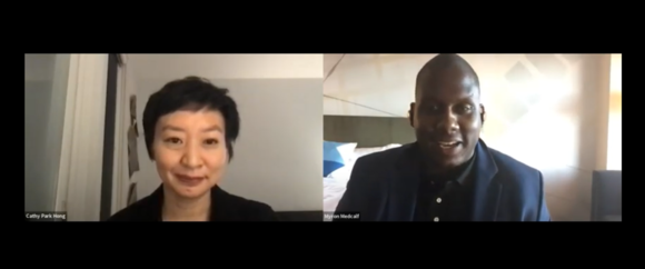 Myron Medcalf and Cathy Park Hong in conversation