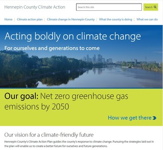 Screenshot of Climate Action website
