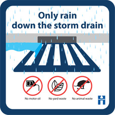 Only rain down the storm drain graphic