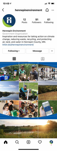 Hennepin Environment Instagram screenshot from launch
