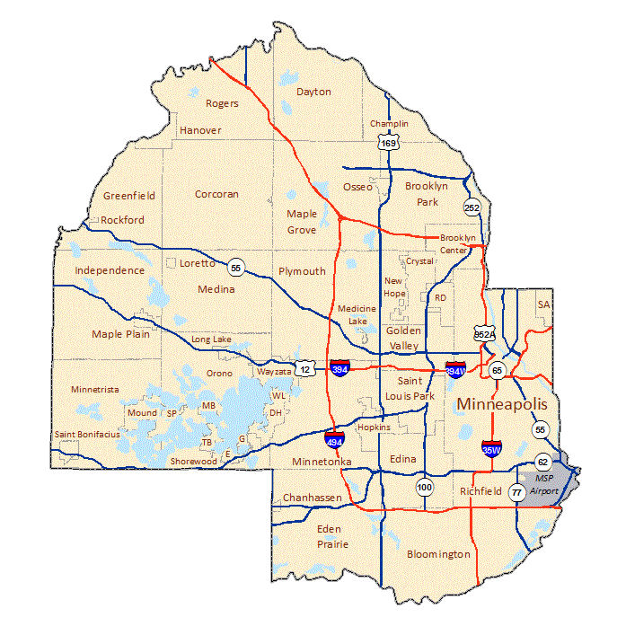 Hennepin County Map 