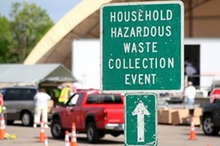 Sign for household hazardous waste collection event