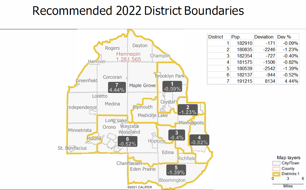 Map of the new district maps