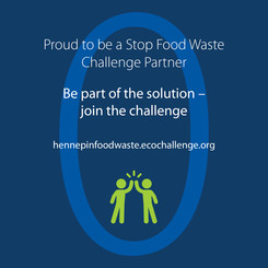Graphic that says proud to be a Stop Food Waste Challenge partner