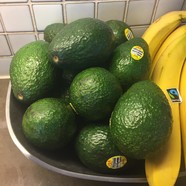 Bowl of avocados