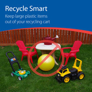 Recycle Smart: lawn furniture and plastic kid's toys