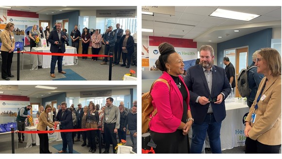 Commissioner LaTondresse speaking at the Hennepin Health Member Services Center ribbon cutting