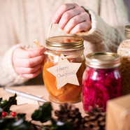 Homemade gifts in glass jars