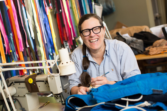 Woman sewing