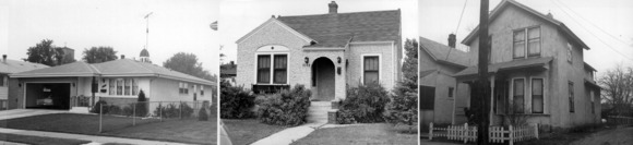 House history - black and white photos of homes
