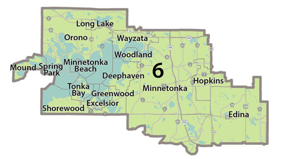 Map of Hennepin County Commissioner District 6