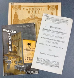 Programs from Symphony concerts performed outside of Minnesota, 1907-1914
