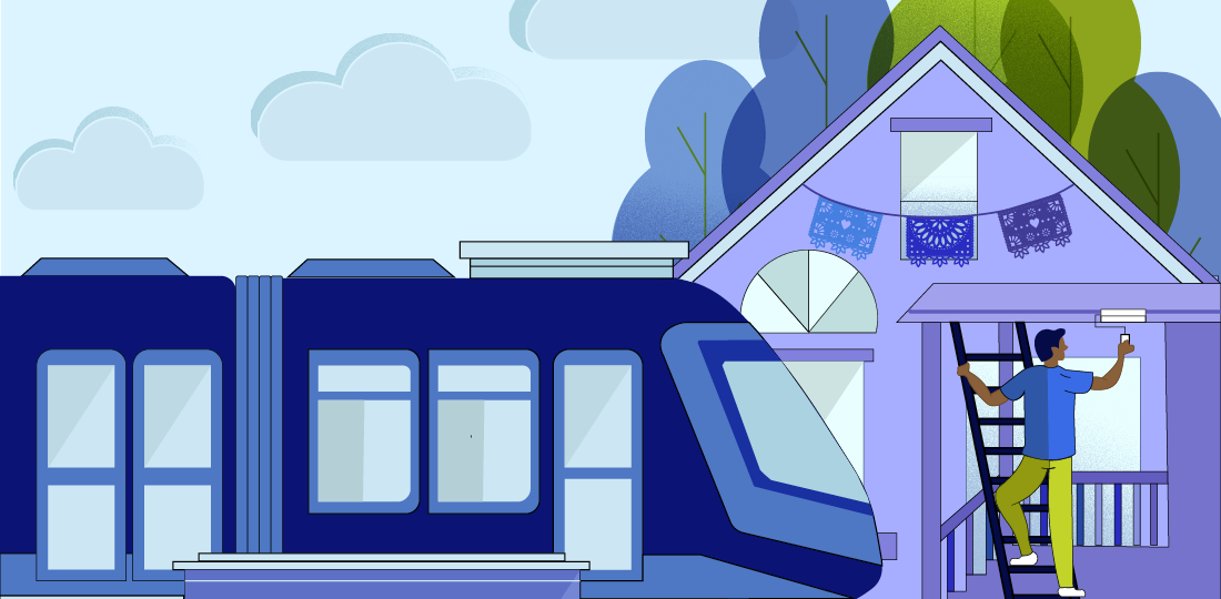 Blue line extension illustration